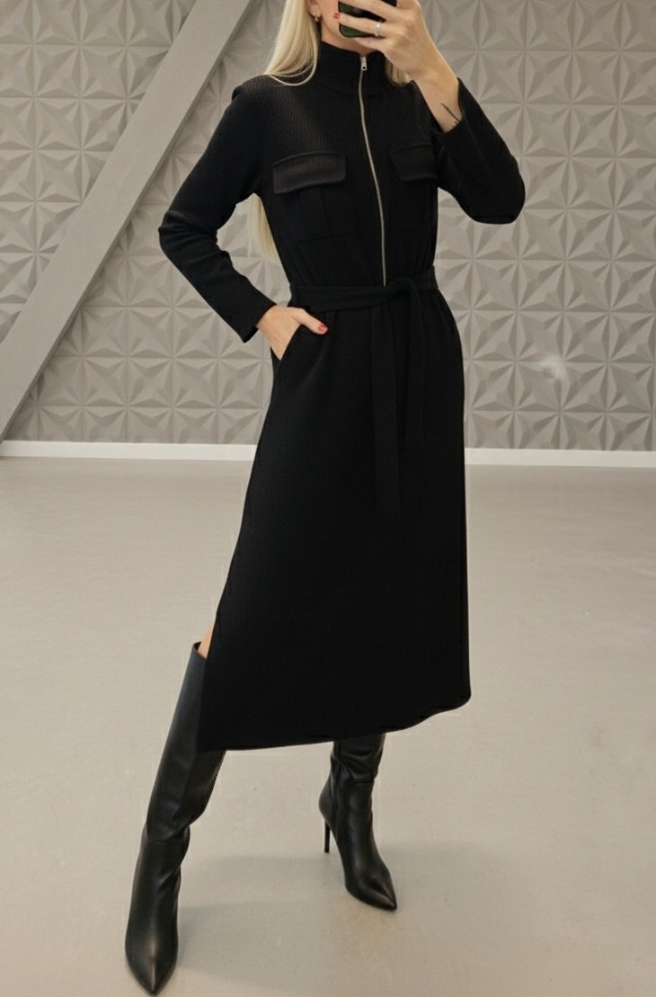 Juoda velveto suknelė "TOP"