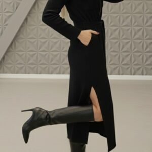 Juoda velveto suknelė "TOP"