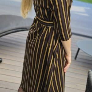 Suknelė "Dona" dryžuota ruda