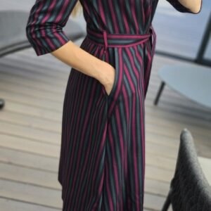 Suknelė "Dona" dryžuota violetinė