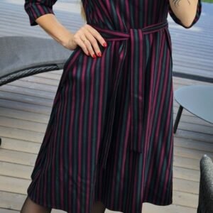 Suknelė "Dona" dryžuota violetinė