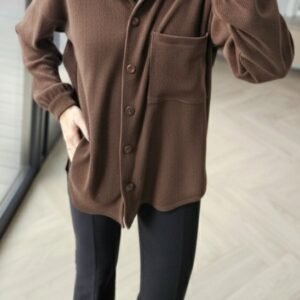 Velveto marškiniai "MUST" rudi