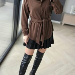 Velveto marškiniai "MUST" rudi