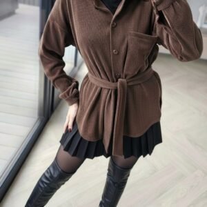 Velveto marškiniai "MUST" rudi