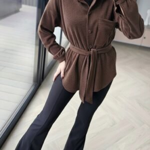 Velveto marškiniai "MUST" rudi