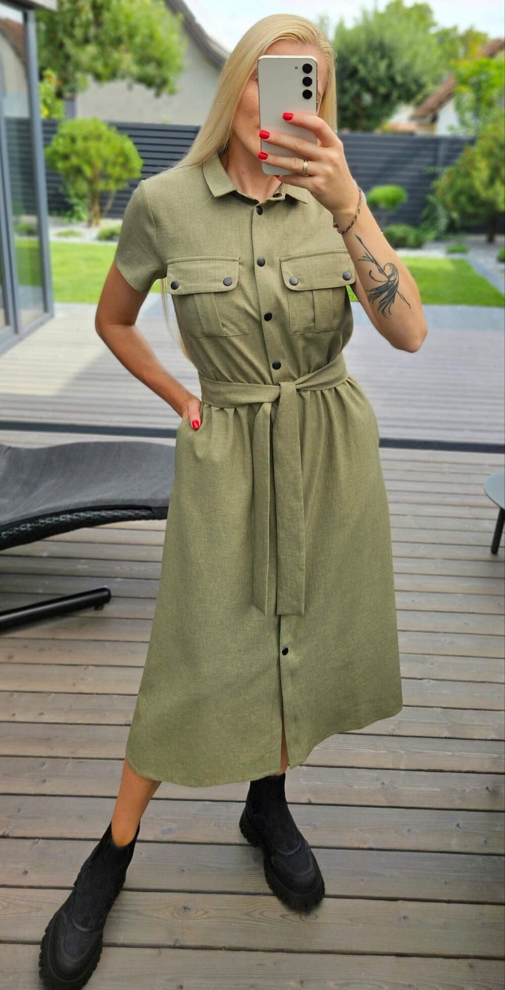 Chaki suknelė  "POP"