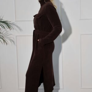 Ruda velveto suknelė "TOP"