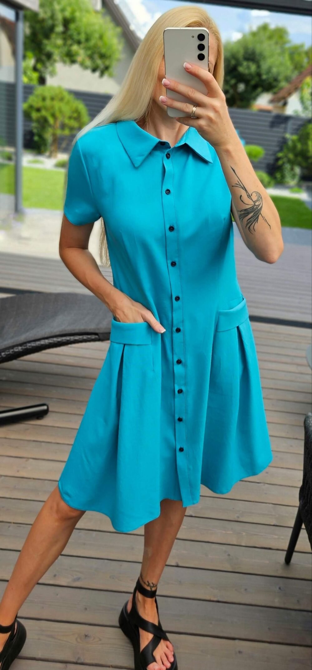 Žydra suknelė "Bella"