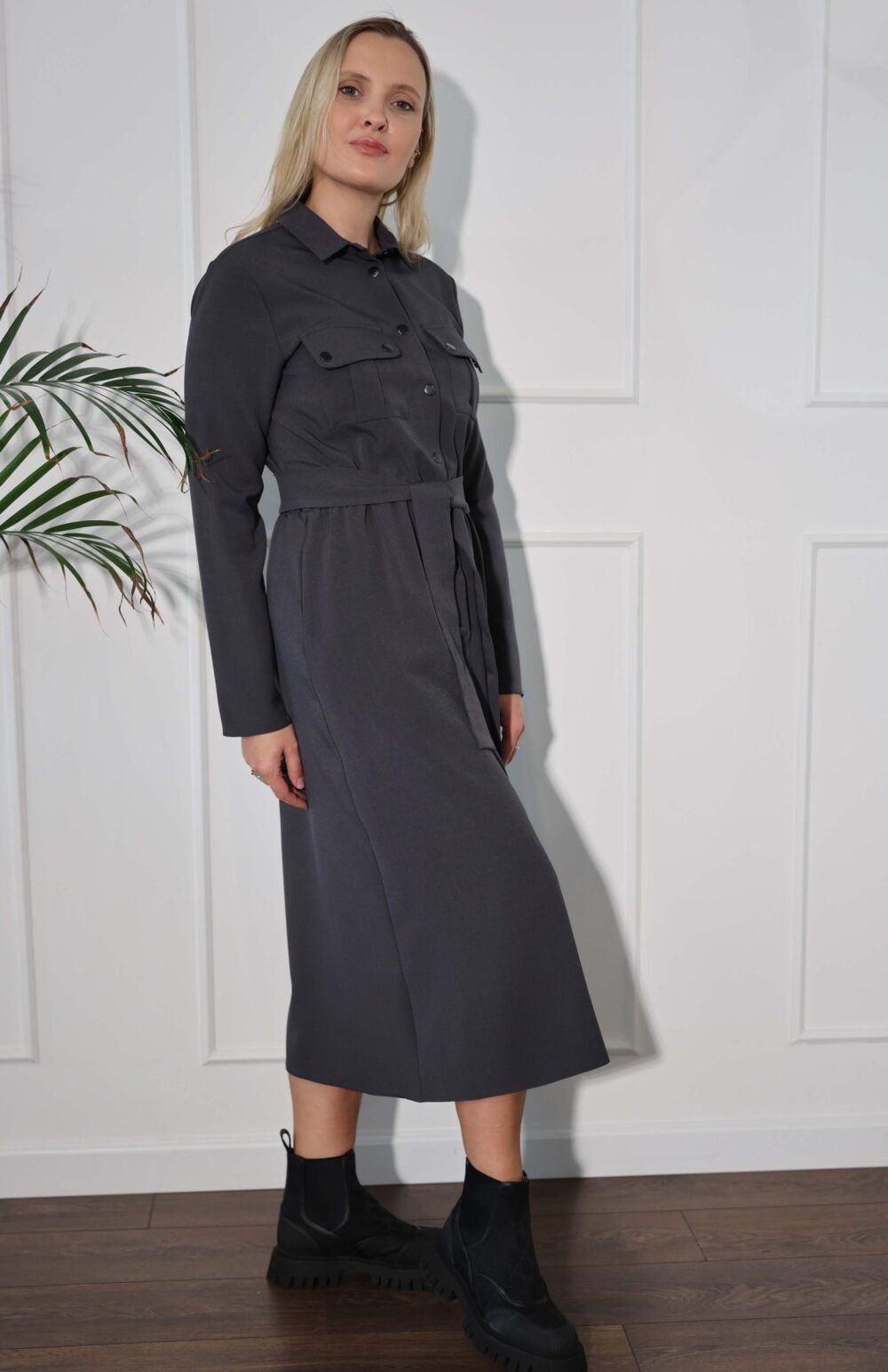 Grafito pilka suknelė  "POP"