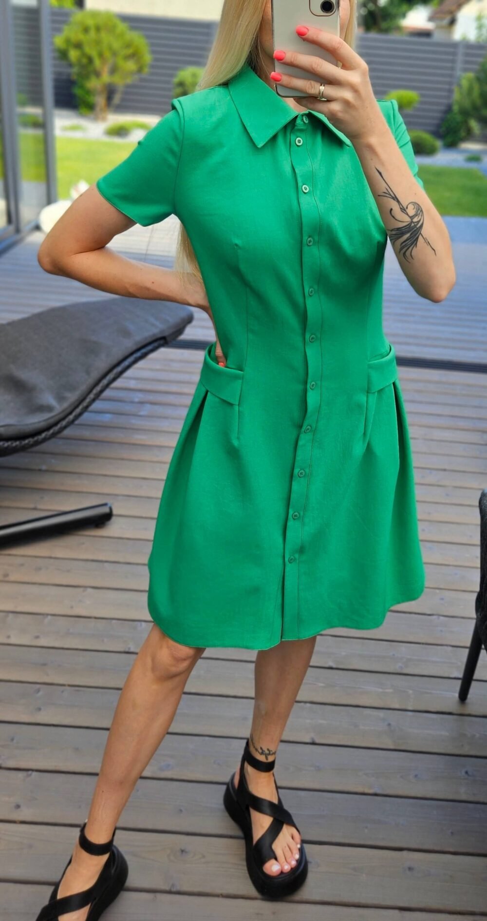 Žalia suknelė "Bella"