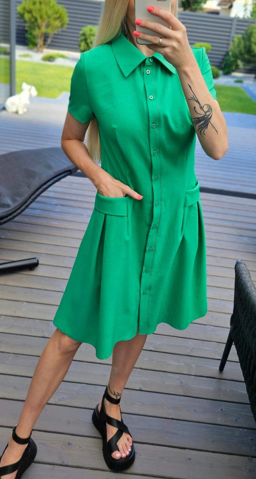 Žalia suknelė "Bella"