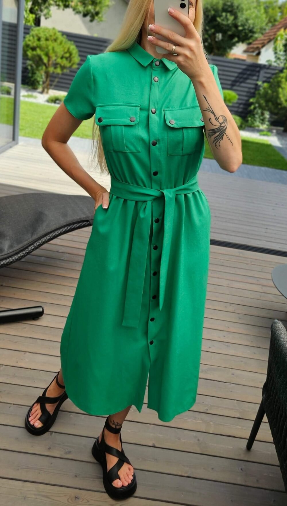 Žalia suknelė "POP"