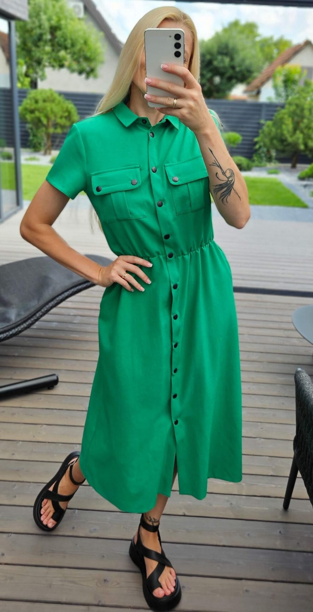 Žalia suknelė "POP"