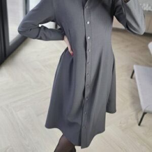 Suknelė "Liepa" grafito pilkos spalvos