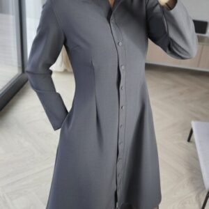 Suknelė "Liepa" grafito pilkos spalvos