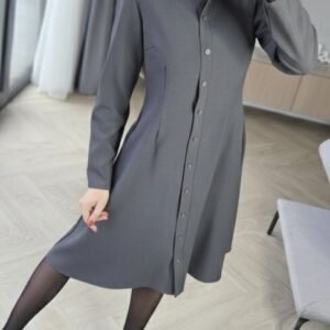 Suknelė "Liepa" grafito pilkos spalvos