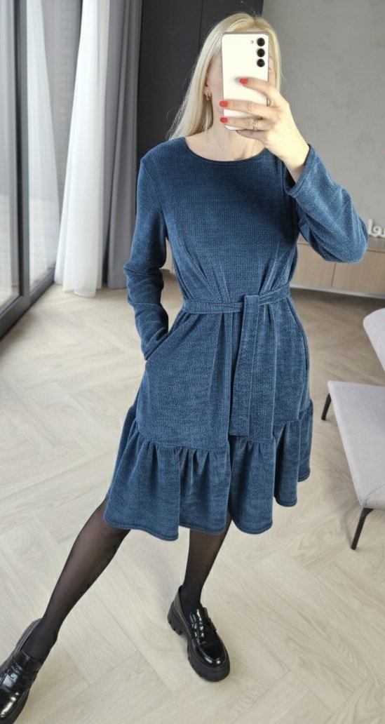 Suknelė "Varpelis" mėlyna