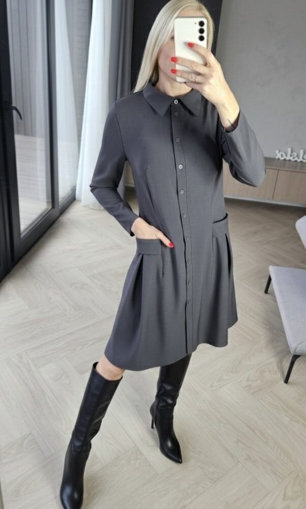 Suknelė "Bella" grafito pilka