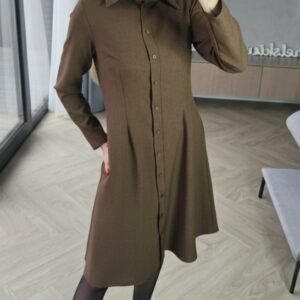 Suknelė "Liepa" rudos spalvos