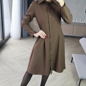 Suknelė "Liepa" rudos spalvos