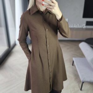 Suknelė "Liepa" rudos spalvos