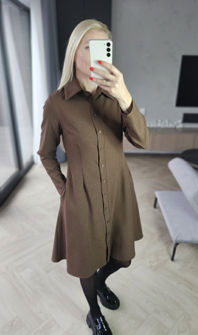 Suknelė "Liepa" rudos spalvos