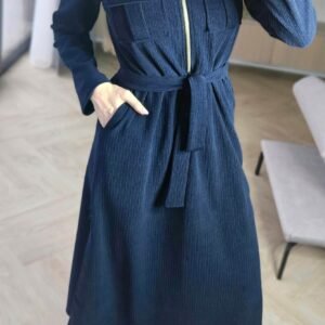 Velveto suknelė "TOP" t. mėlyna