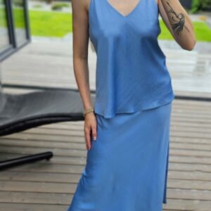 Melsvas SLIP sijonas