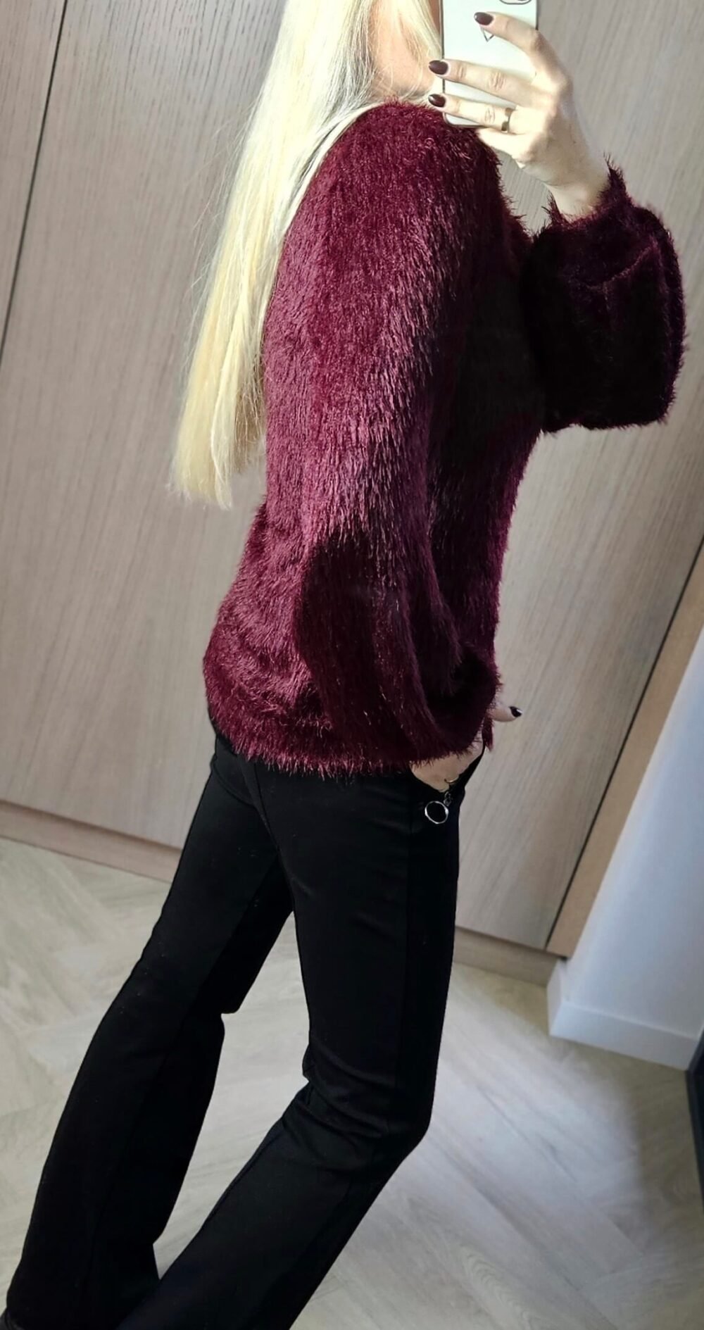 Megztukas "Pukuotukas" bordo