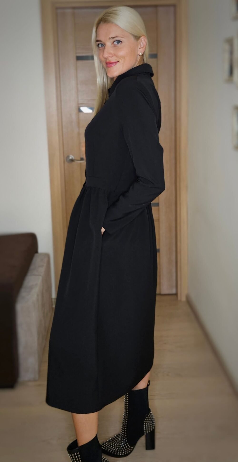 Suknelė "Belted" midi