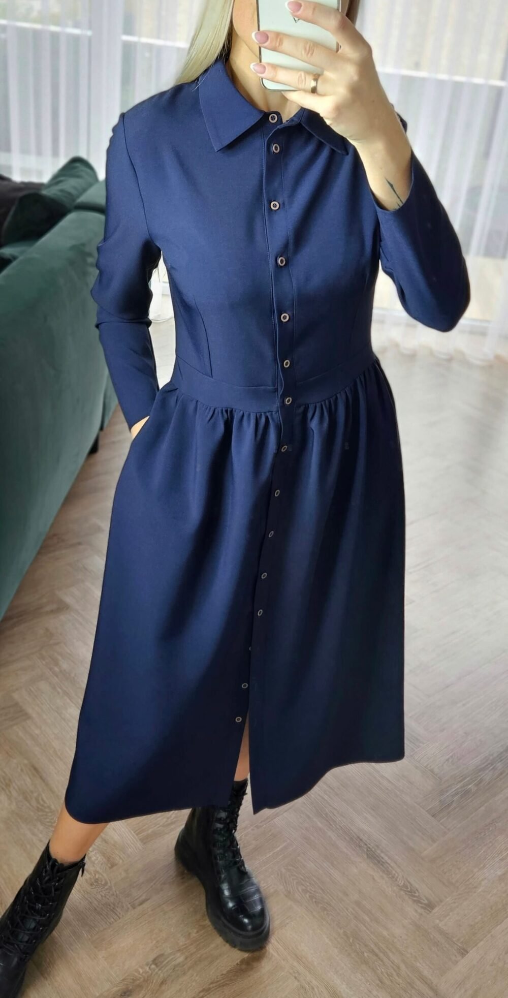 Suknelė "Belted" midi