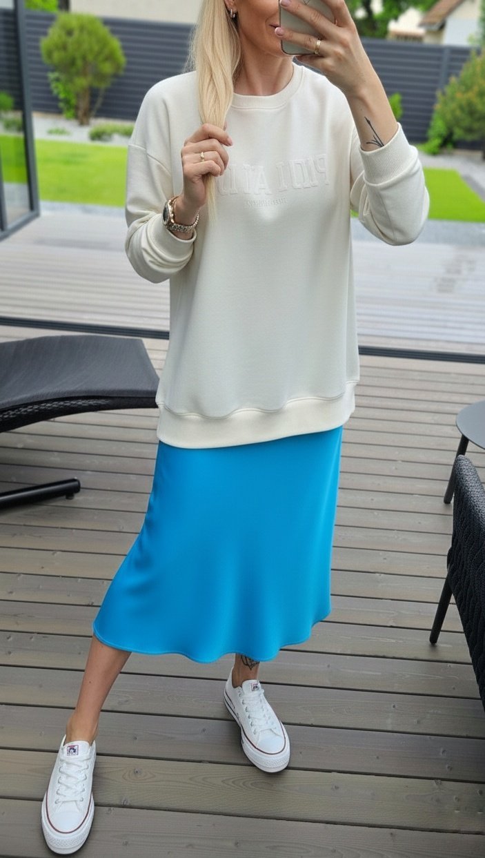 Žydras SLIP sijonas