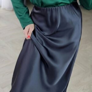 SLIP sijonas grafito pilkos spalvos