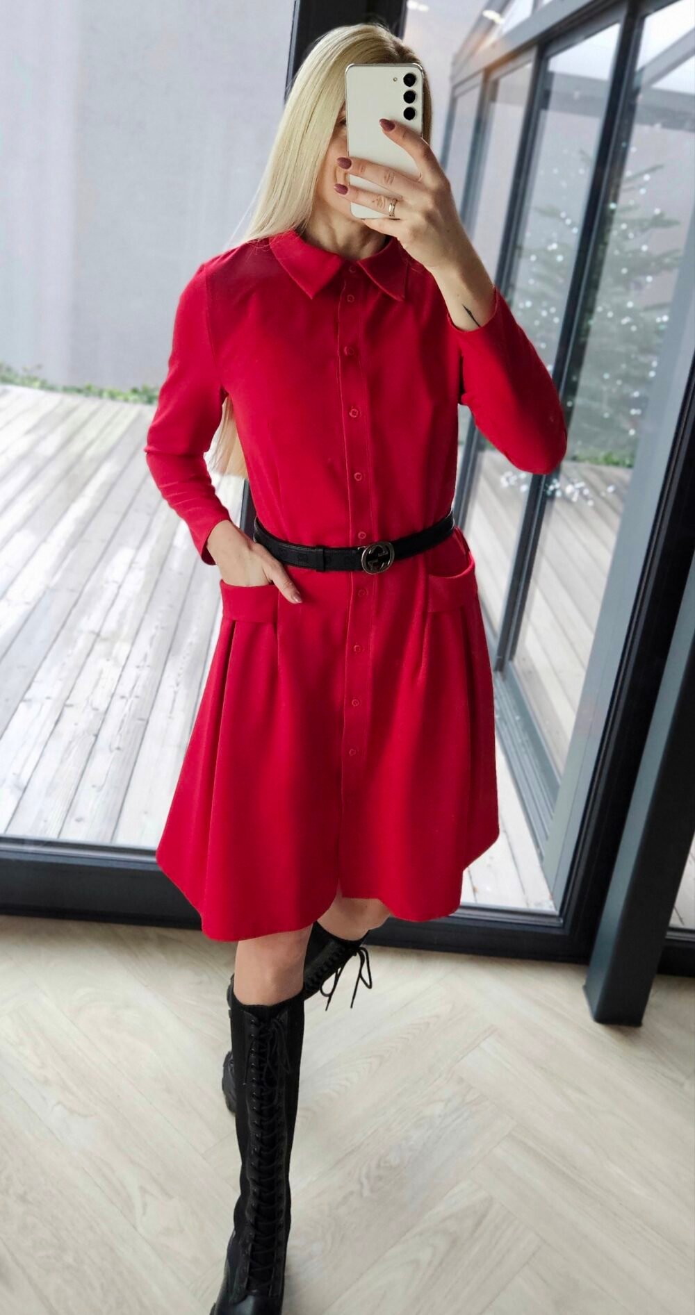 Raudona suknelė "Bella"