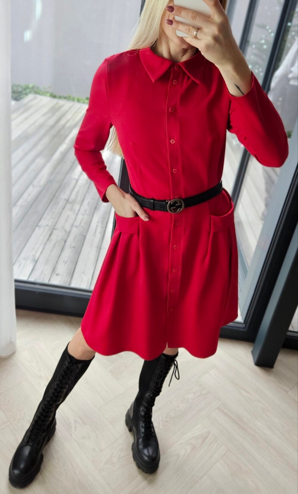 Raudona suknelė "Bella"