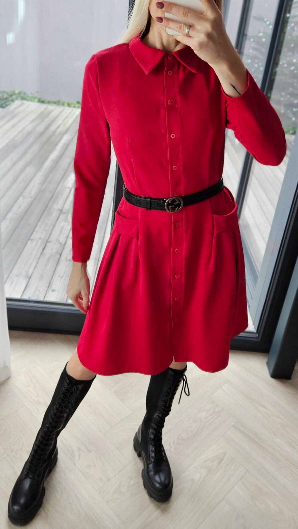 Raudona suknelė "Bella"