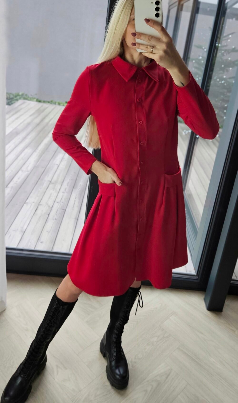 Raudona suknelė "Bella"