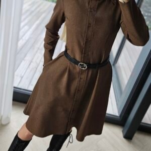 Suknelė "Liepa" rudos spalvos