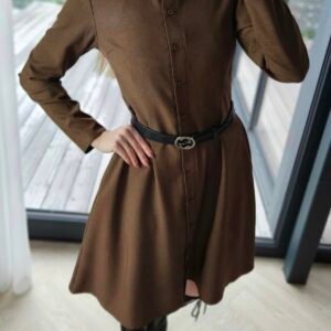 Suknelė "Liepa" rudos spalvos