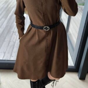 Suknelė "Liepa" rudos spalvos