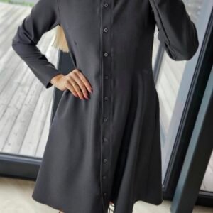 Suknelė "Liepa" grafito pilkos spalvos