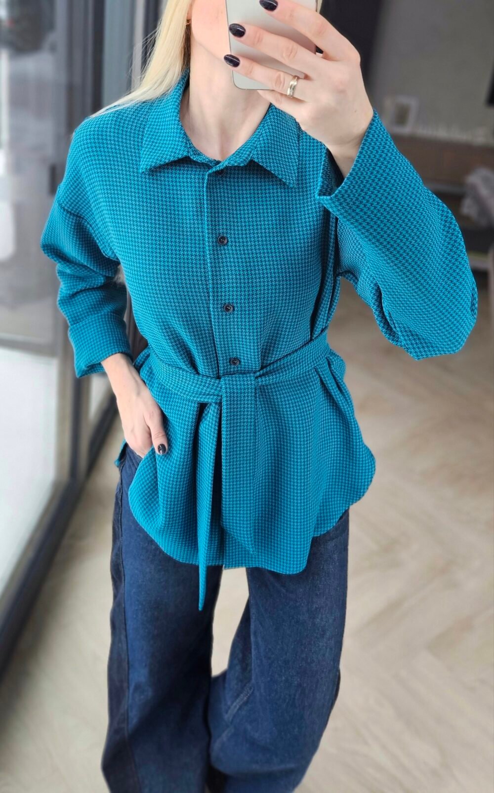 Marškiniai "Lėja" žydri