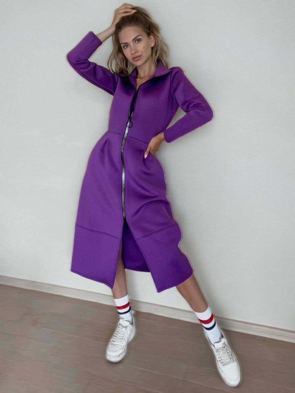 Neopreno paltas "Lady" violetinis