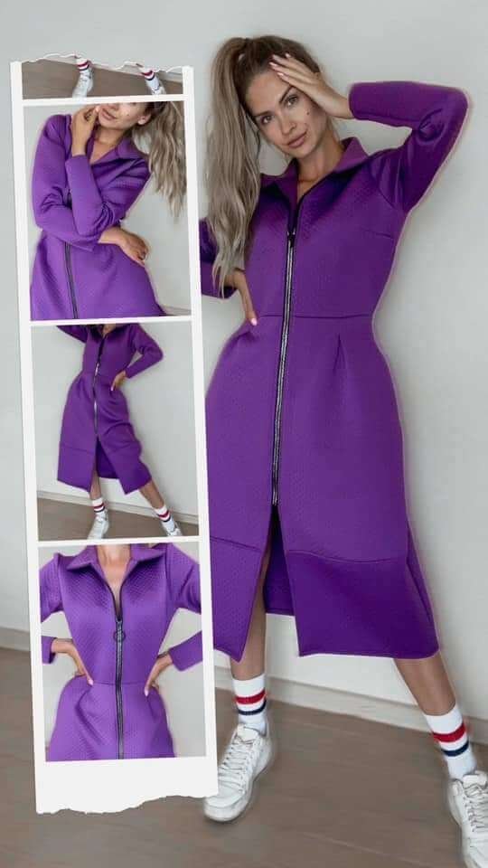 Neopreno paltas "Lady" violetinis