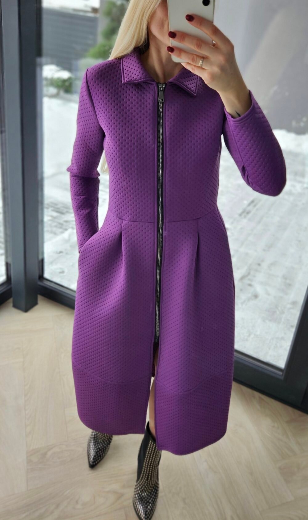 Neopreno paltas "Lady" violetinis