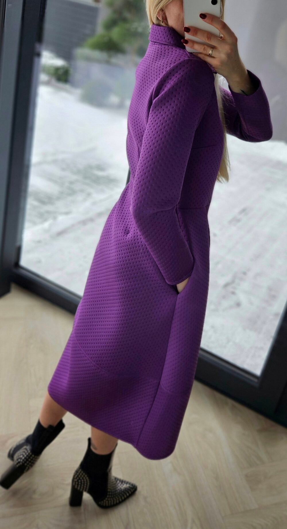 Neopreno paltas "Lady" violetinis