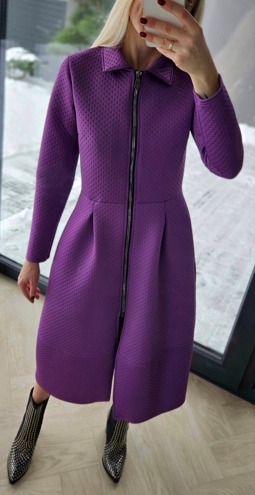 Neopreno paltas "Lady" violetinis