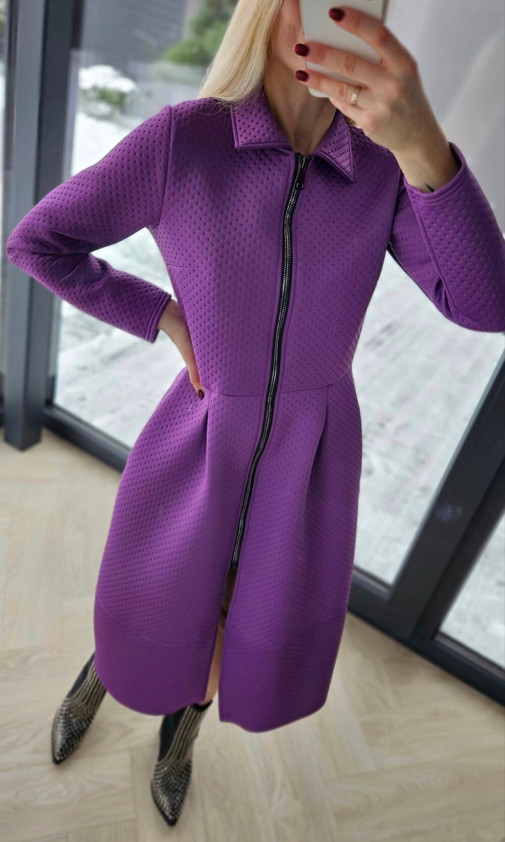 Neopreno paltas "Lady" violetinis