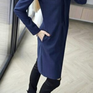 T.mėlyna suknelė su raišteliais