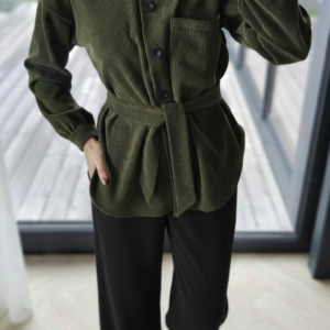 Velveto marškiniai "MUST" chaki